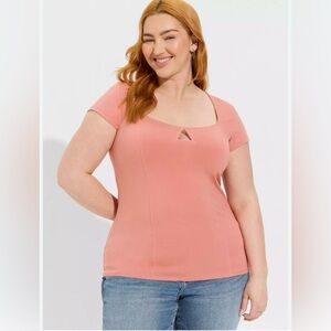 Torrid Foxy Notch Neck Cap Sleeve Top-Size 4X